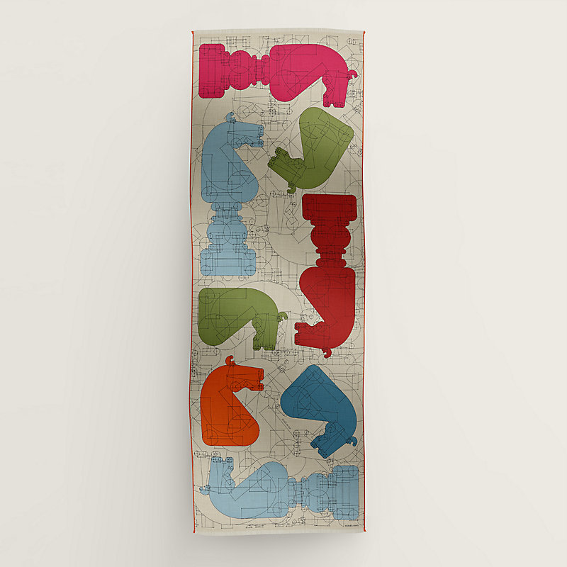 レクタングル 《エシェック・オ・ロワ》 - ベージュ | Hermès